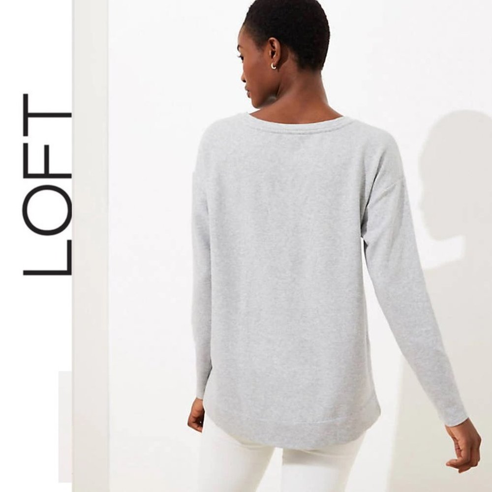LOFT PEARLIZED SPARKLE SWEATSHIRT - Picture 3 of 5